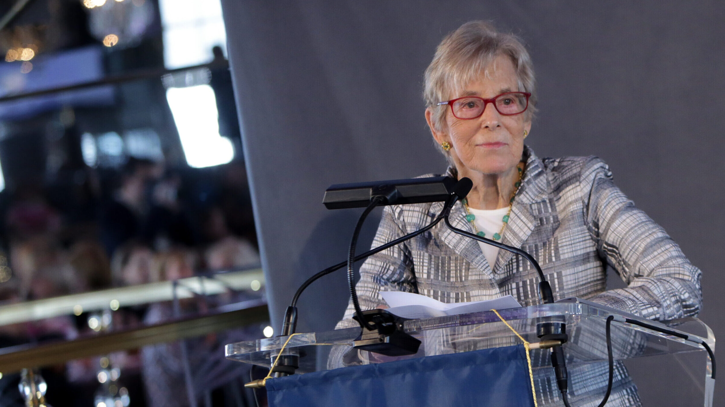 Dr. Ruth Gottesman speaks at a Albert Einstein College of Medicine event at the Rainbow Room in Manhattan, May 17, 2016. (Brent N. Clarke/Getty Images)