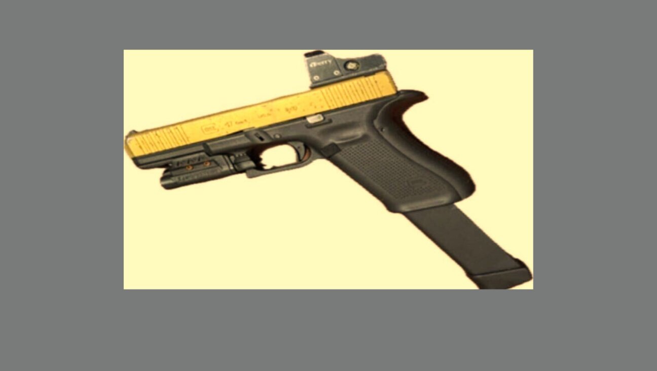 The gun recovered in the case of a man who threatened online to shoot up a synagogue.