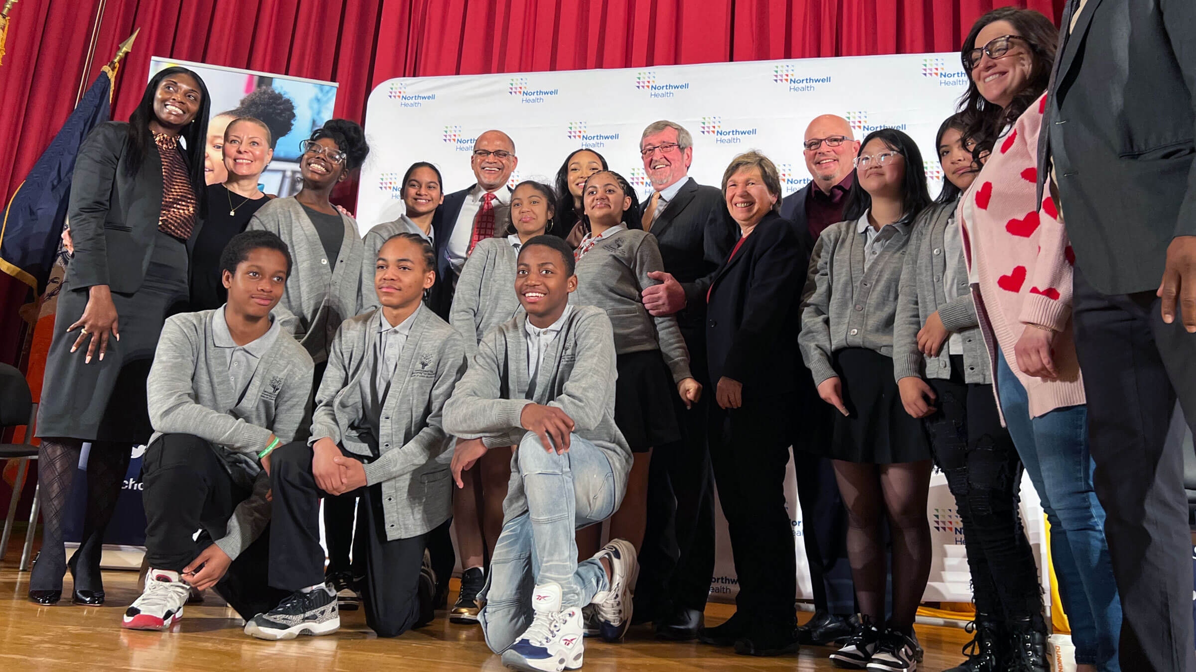 Weingarten at the announcement of a new health sciences high school in Queens, N.Y., on Feb. 14.