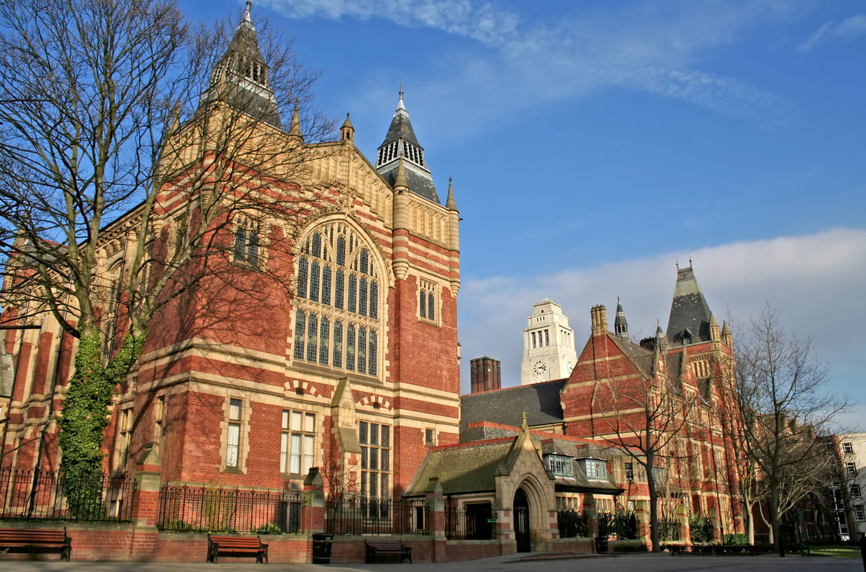 The campus of the University of Leeds in the United Kingdom.