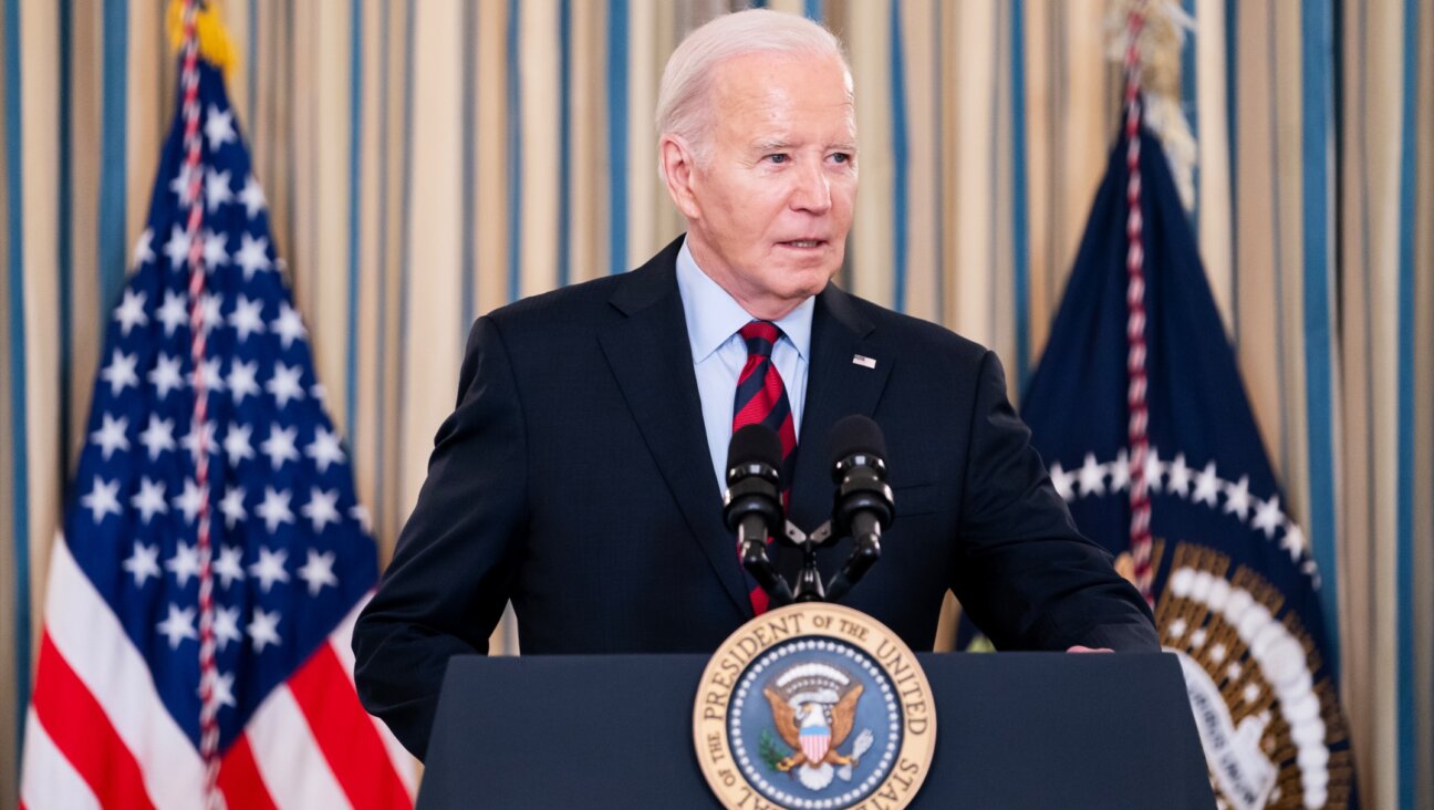 President Joe Biden speaks during a meeting with his Competition Council in the State Dining Room of the White House, March 5, 2024. (Nathan Howard/Getty Images)