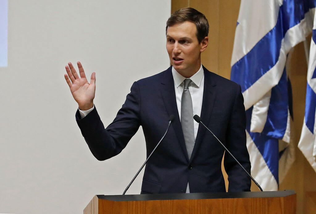 Jared Kushner speaks at the Knesset on Oct. 11, 2021. 