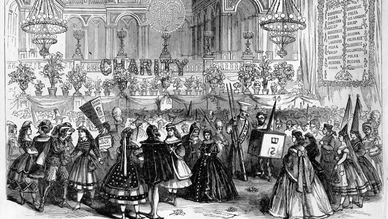 An 1880 illustration of a Purim Ball. 