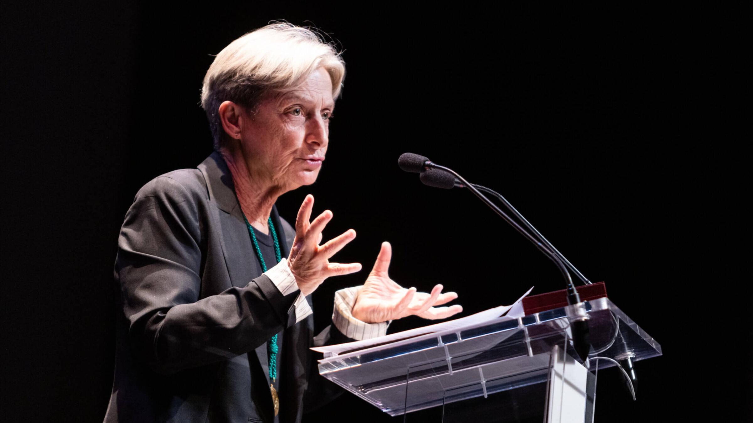 Judith Butler receives the Golden Medal at Circulo de las Bellas Artes on Oct. 27, 2022 in Madrid, Spain. 