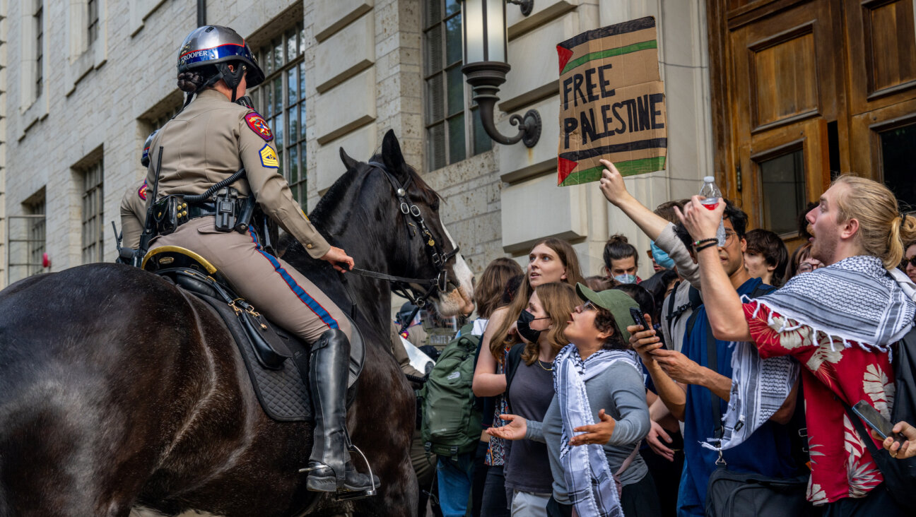 Mounted police work to contain demonstrators protesting the war in Gaza at the University of Texas at Austin on April 24, 2024 in Austin, Texas. Students walked out of class as protests continue to sweep college campuses around the country. (Brandon Bell/Getty Images)