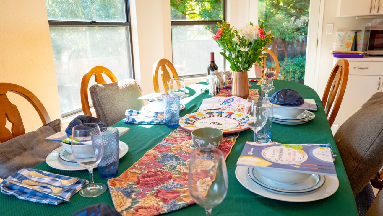 A seemingly peaceful Passover seder table.