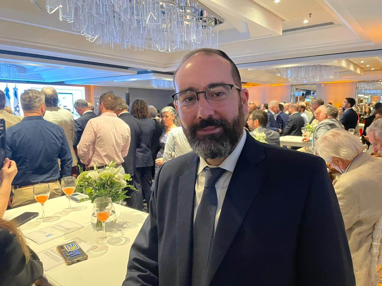 Rabbi Shimon Axel Wahnish attended an Argentina-Israel Chamber event at the Intercontinental Hotel in Buenos Aires on Dec. 14, 2023.