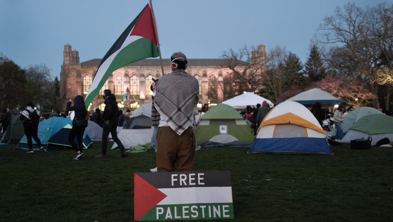 A rally on the campus of Northwestern University to show support for on April 25, 2024 