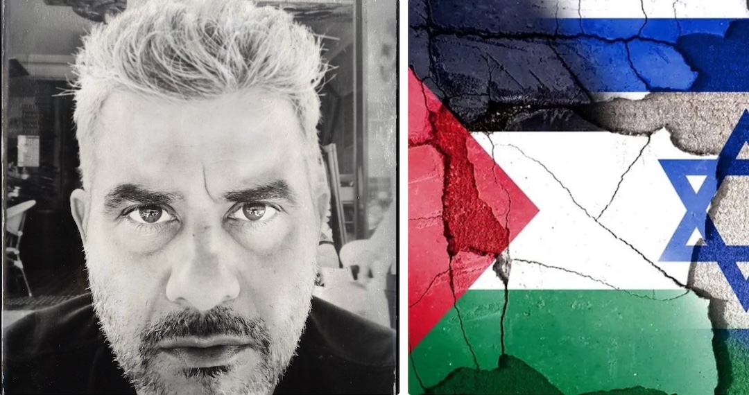 Mo Husseini’s article on the Israel-Hamas war was widely shared on social media by Jewish readers. At right is an image from the essay. (Courtesy Mo Husseini)