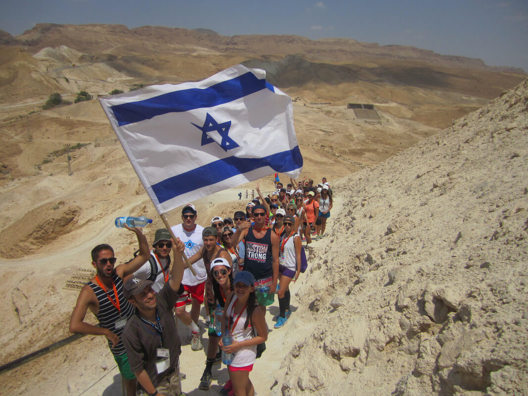 Participants in a Birthright Israel trip.