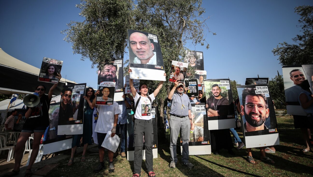 Relatives and friends of Israelis held hostage by Hamas militants in Gaza gather for a rally in the center of Jerusalem on June 3, 2024. 