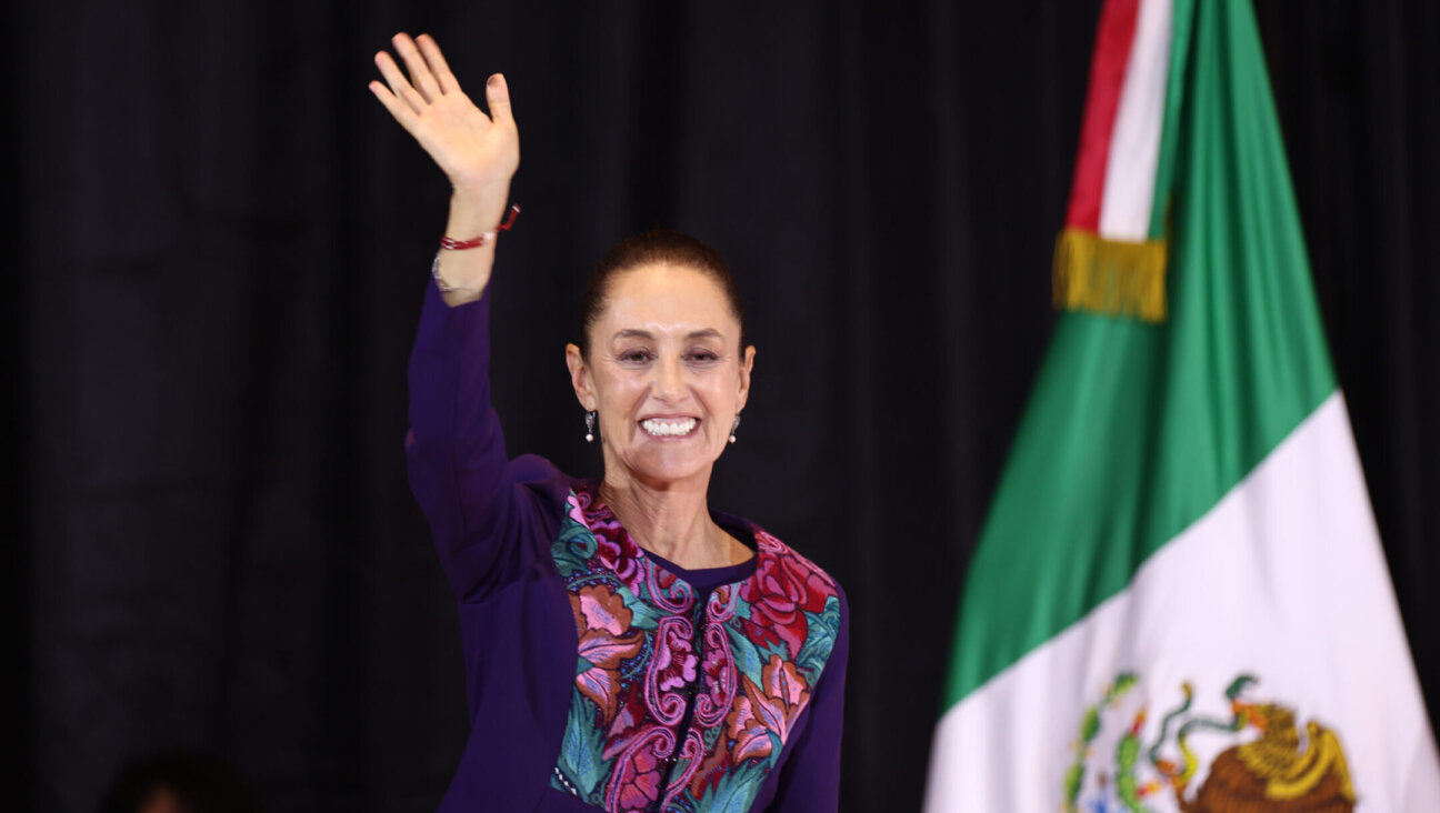 Claudia Sheinbaum arrives to give a speech after the first results released by Mexican election authorities show her with a commanding lead in the presidential election on June 03, 2024, in Mexico City, Mexico. (Hector Vivas/Getty Images)