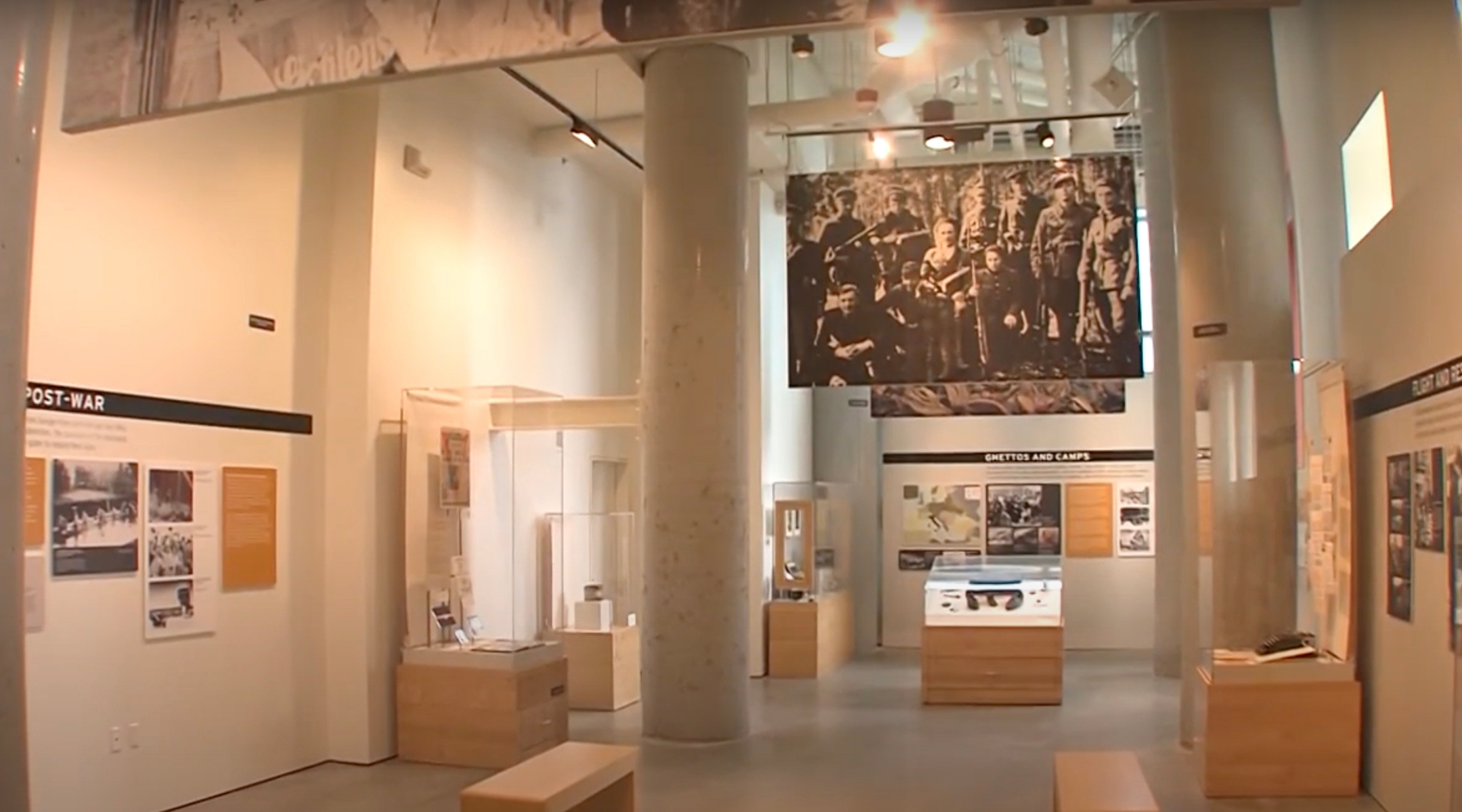 The interior of the Holocaust Center for Humanity in Seattle, Washington, March 31, 2016. (Screenshot via YouTube)