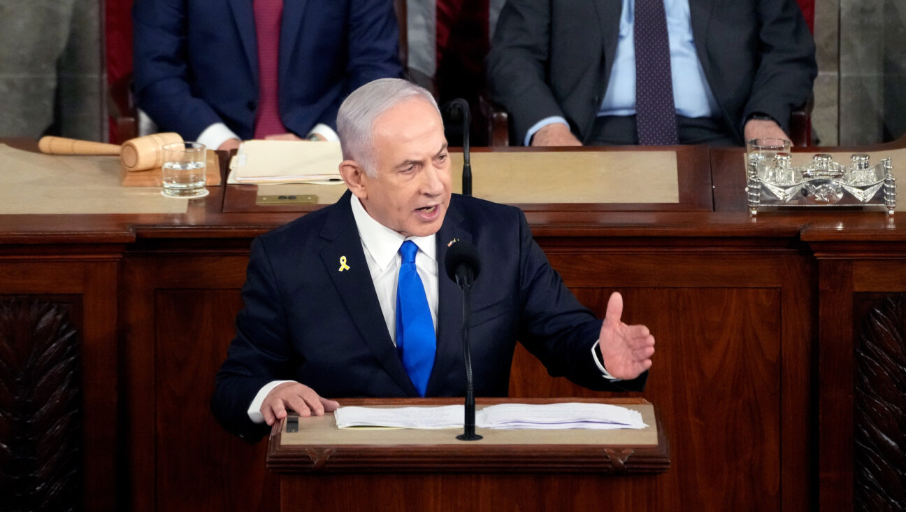 Israeli Prime Minister Benjamin Netanyahu addresses a joint meeting of Congress on July 24, 2024. (Kent Nishimura/Getty Images)