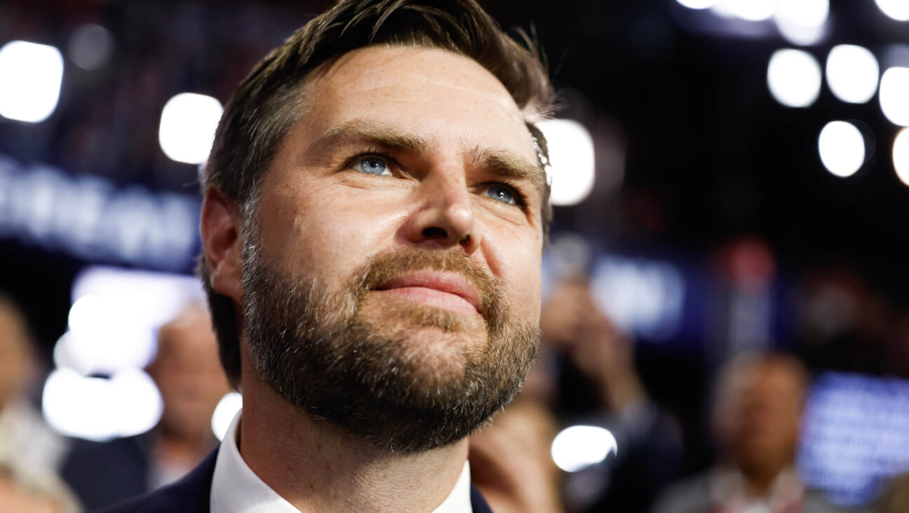 Trump's pick for vice president, Sen. J.D. Vance, arrives on the first day of the Republican National Convention, July 15.