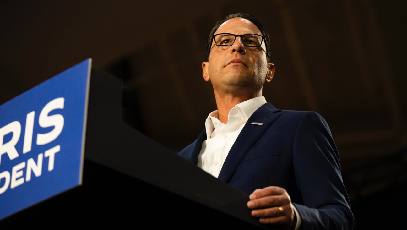 Pennsylvania Gov. Josh Shapiro speaks during a campaign event for Democratic presidential candidate Vice President Kamala Harris, Ambler, Pennsylvania, July 29, 2024. (Joe Lamberti for The Washington Post via Getty Images)