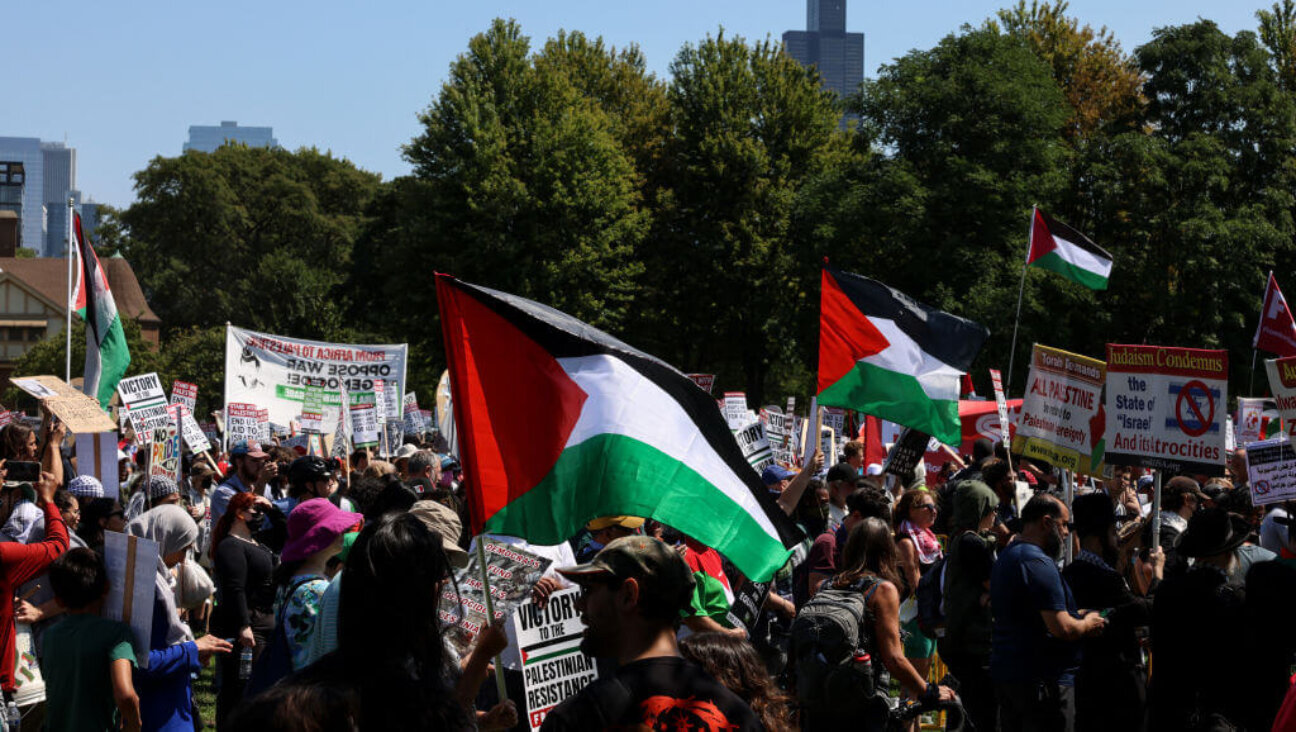 Pro-Palestinian protesters demonstrate Aug. 19 before the start of the Democratic National Convention in Chicago.