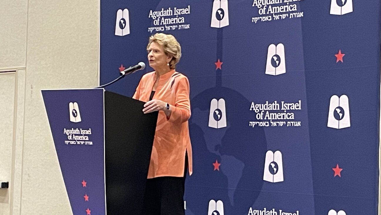 Sen. Debbie Stabenow, a Democrat from Michigan, at Agudath Israel of America event in Chicago on Aug. 20, 2024.