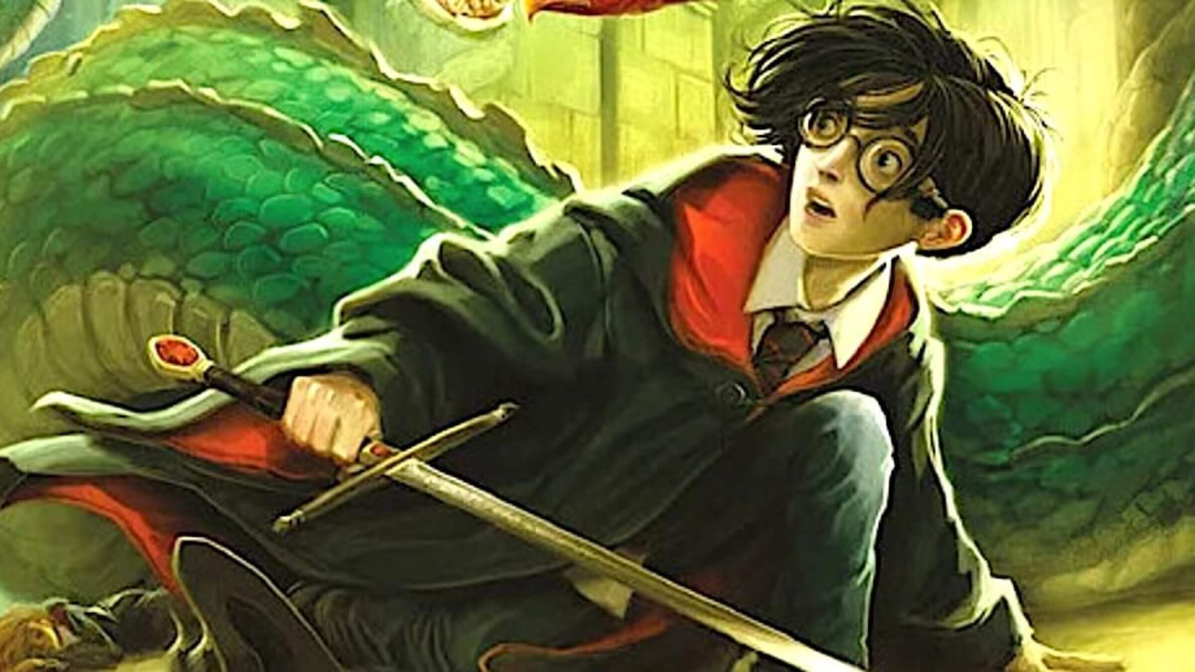 The cover for <i>Harry Potter un di kamer fun soydes,</i> translated by Arun Schaechter Viswanath