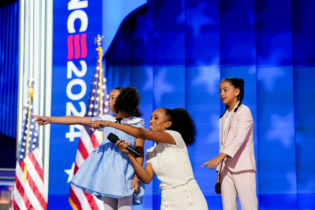 Along with actress Kerry Washington, Kamala Harris' grand nieces taught the DNC's audience how to properly say the vice president's name.