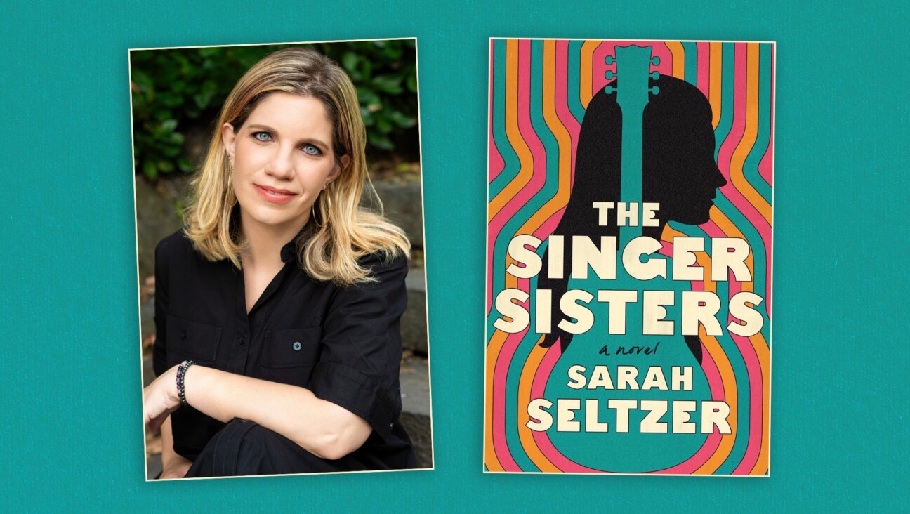 Author and native New Yorker Sarah Seltzer, left, and the cover of her debut novel “The Singer Sisters.” (Kurt Sneddon/Flatiron Books)