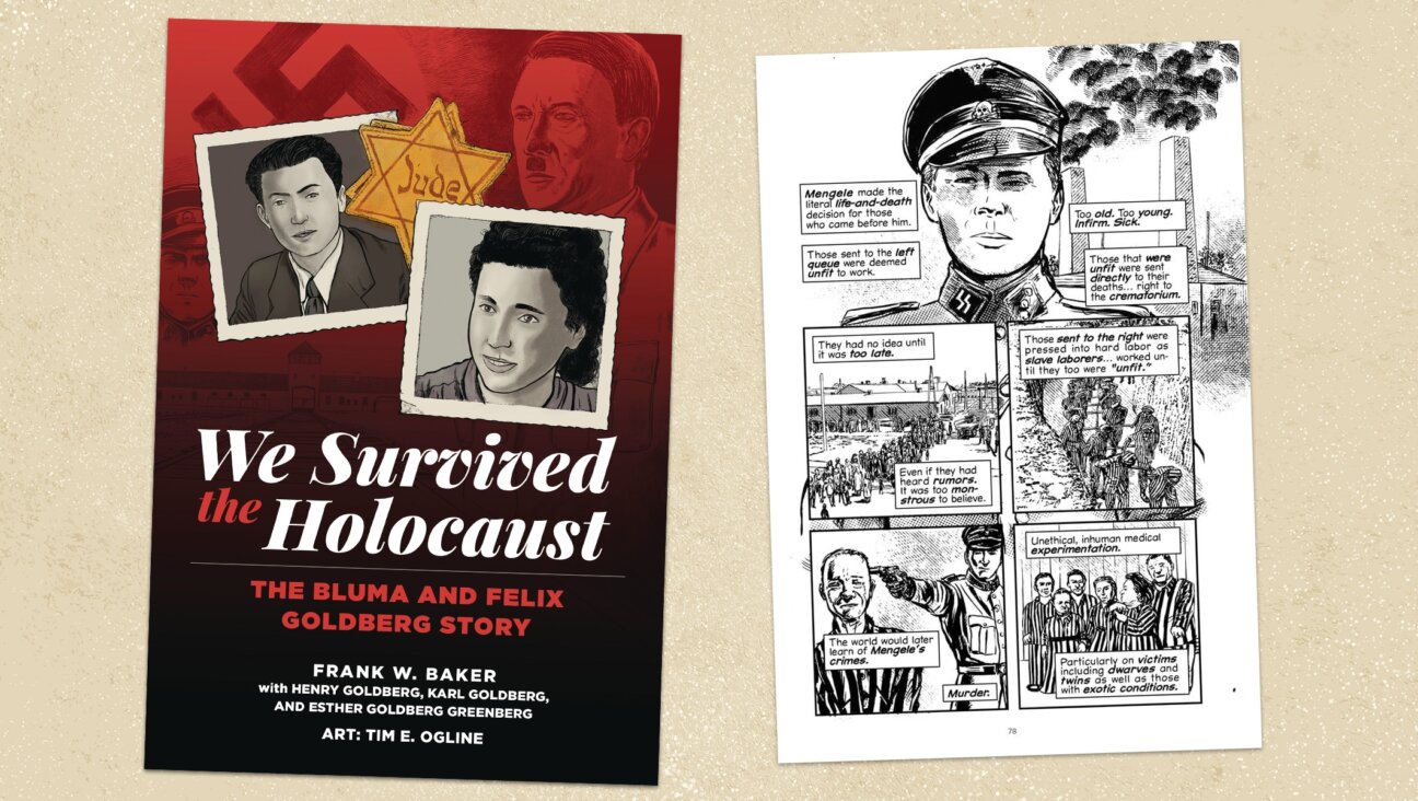 Frank W. Baker’s book “We Survived the Holocaust,” featuring illustrations by Tim Ogline, tells the real-life story of Bluma Tishgarten and Felix Goldberg. (Courtesy Imagine and Wonder)