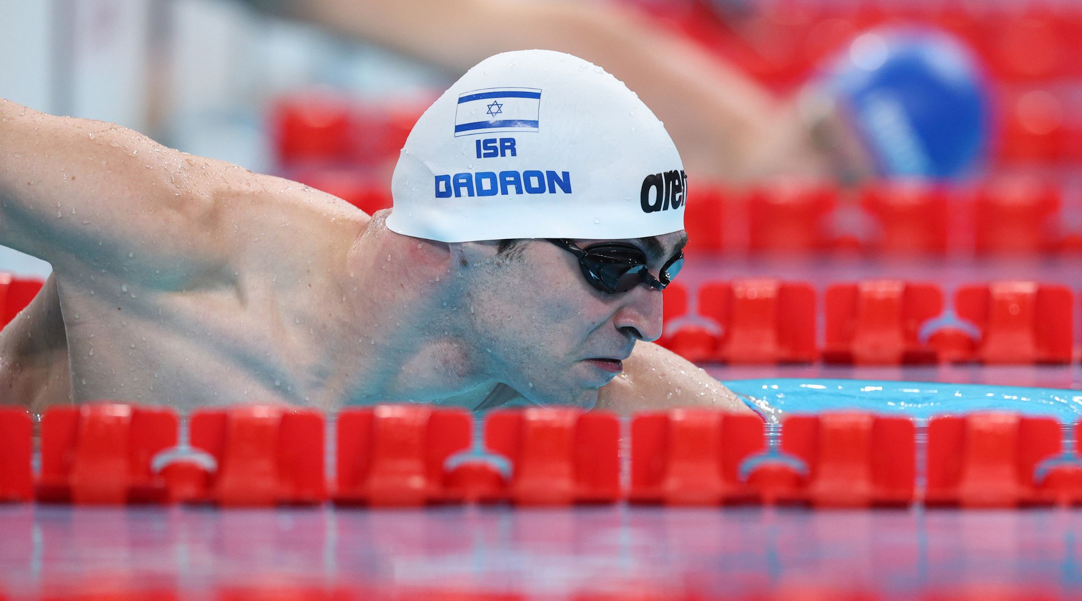 Ami Dadaon competes during the men’s 50-meter freestyle S4 heats at the Paris 2024 Summer Paralympic Games, Sept. 6, 2024, in Nanterre, France. (Sean M. Haffey/Getty Images)