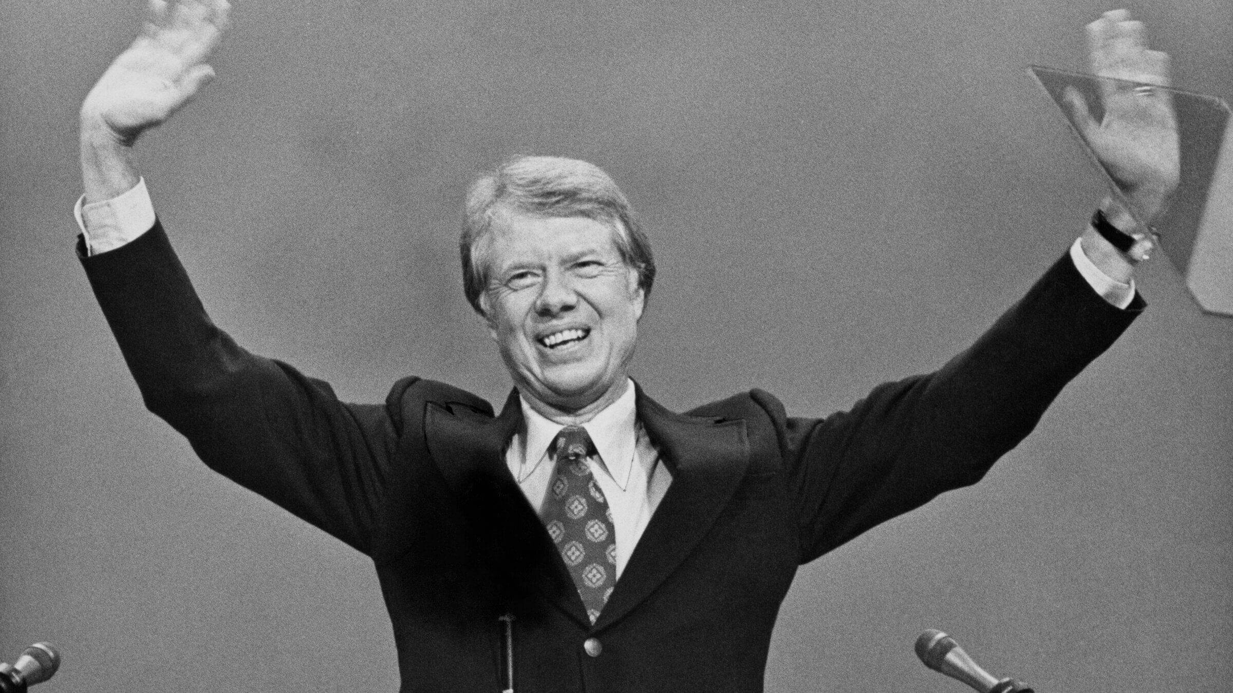 Jimmy Carter at the 1976 Democratic National Convention.