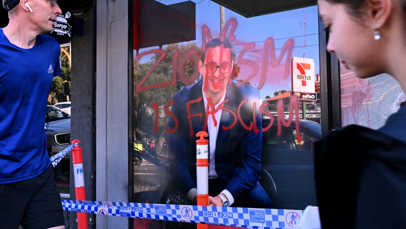 "Zionism is Fascism" is sprayed on a political office in Australia.