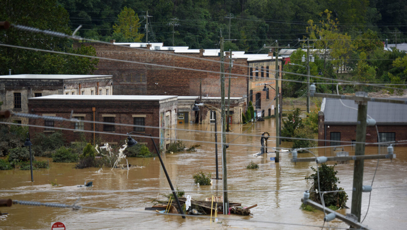 Heavy rains from Hurricane Helene caused record flooding and damage in Asheville, North Carolina, as seen on Sept. 28, 2024. (Melissa Sue Gerrits/Getty Images)