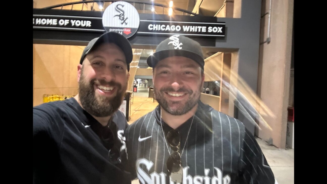 Henry Bernstein, left, and Jason Loeb at a Chicago White Sox game during the 2024 season. (Courtesy of Bernstein)