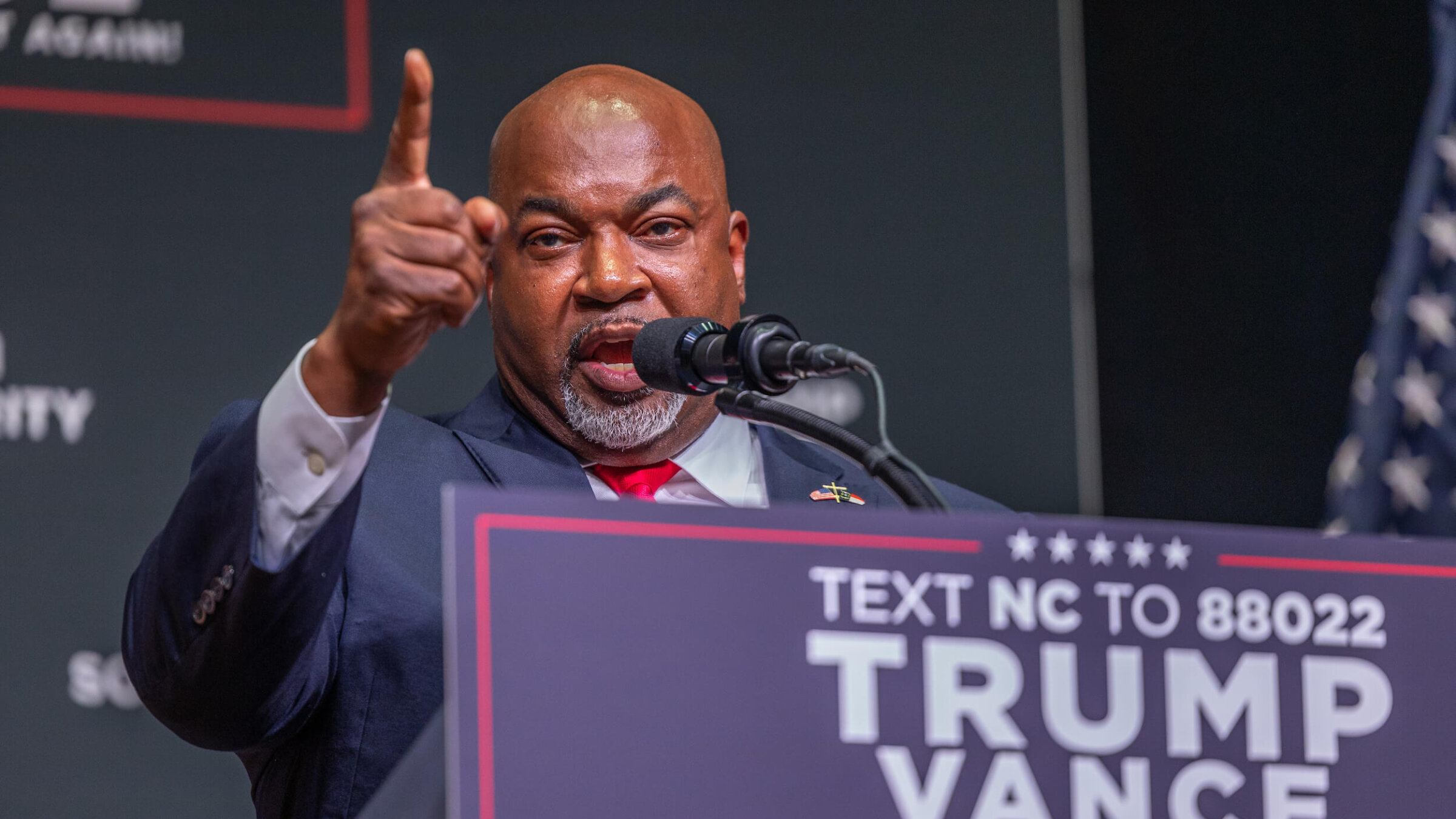 Mark Robinson, Lieutenant Governor of North Carolina and Republican candidate for
governor of North Carolina, on Aug. 14. 