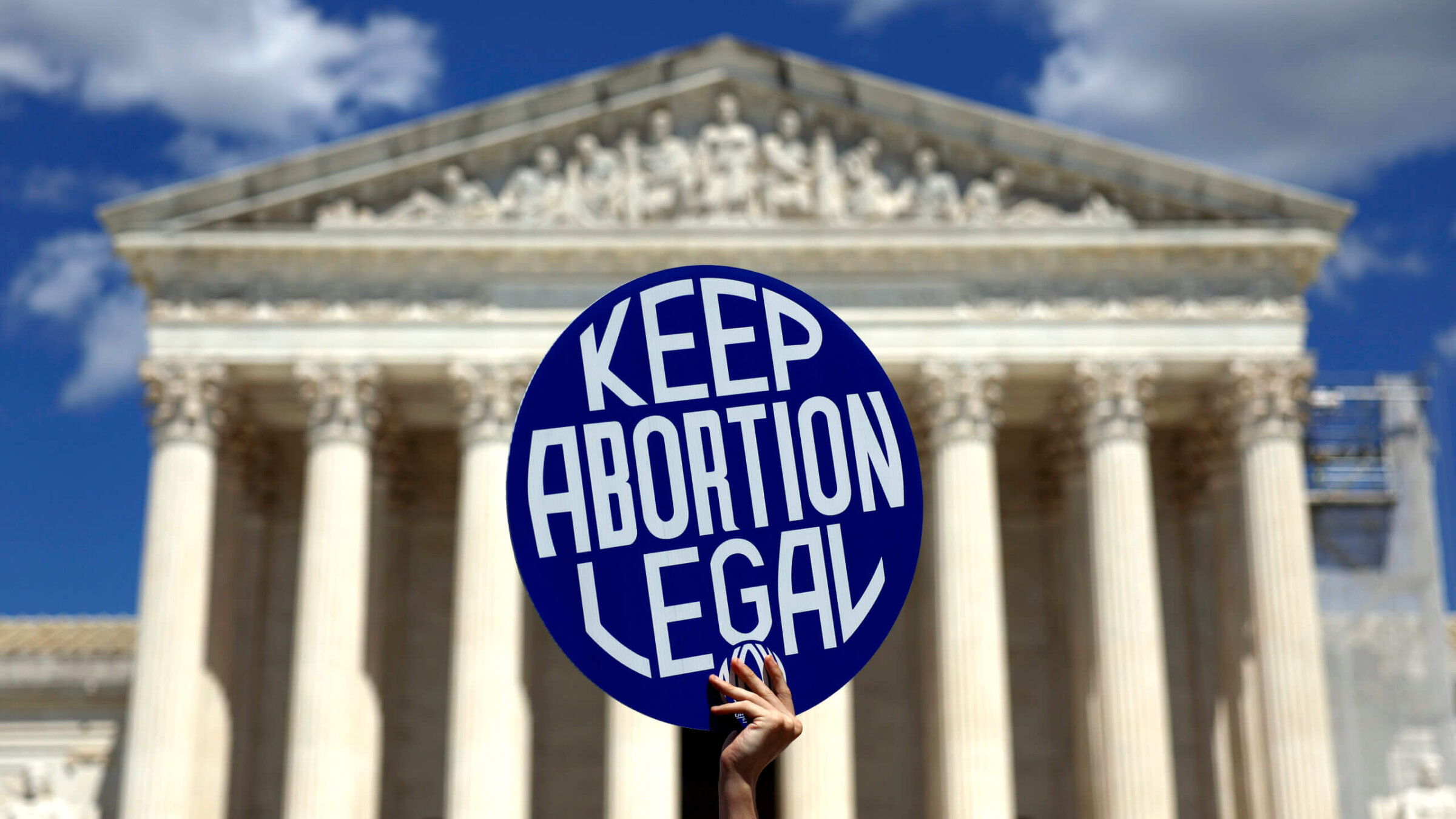 An abortion rights advocate participates in a protest outside of the U.S. Supreme Court Building on June 24, 2024 in Washington, DC. 