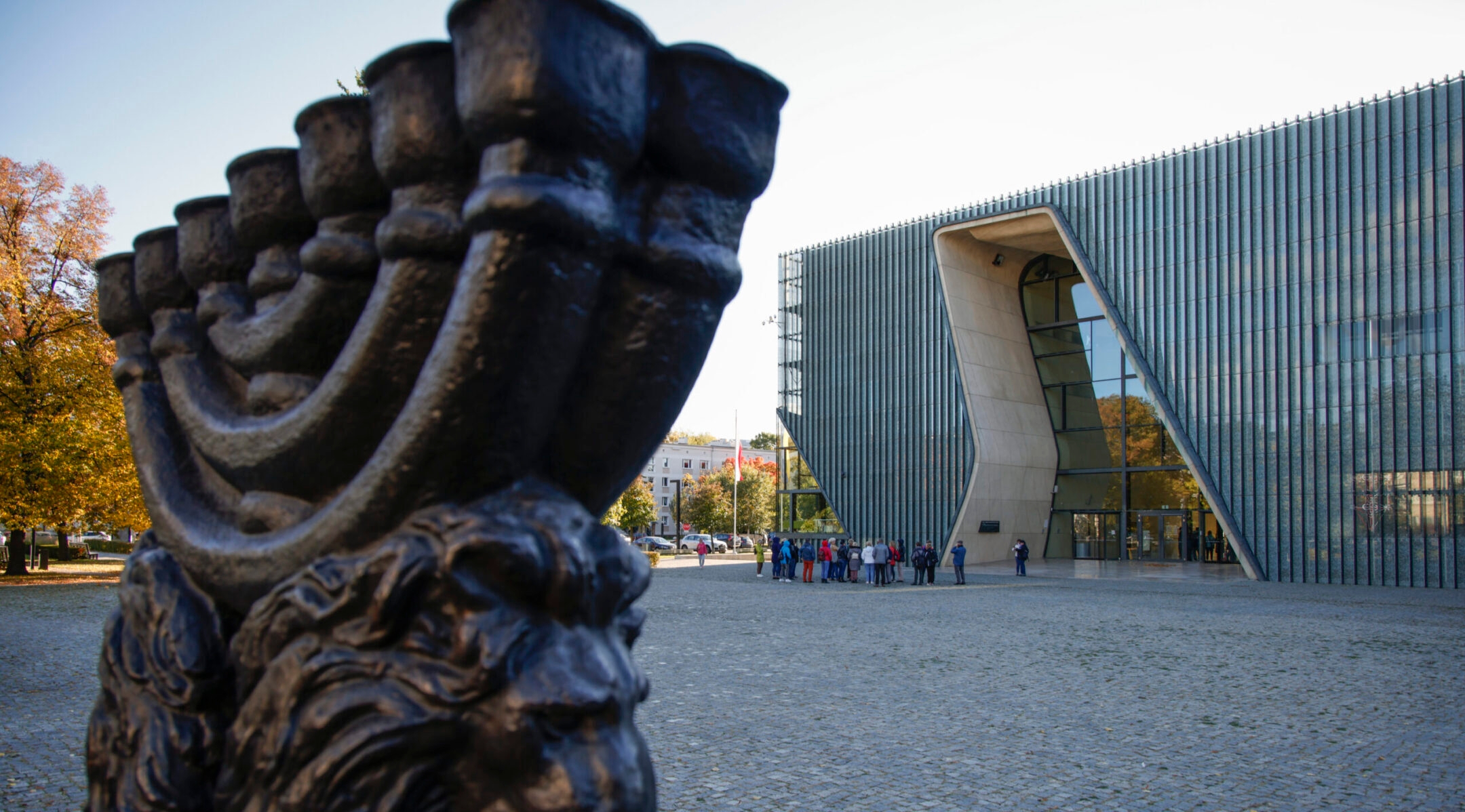 The Polin Museum of the History of Polish Jews is seen in Warsaw, Poland on Oct. 3, 2022. (STR/NurPhoto via Getty Images)