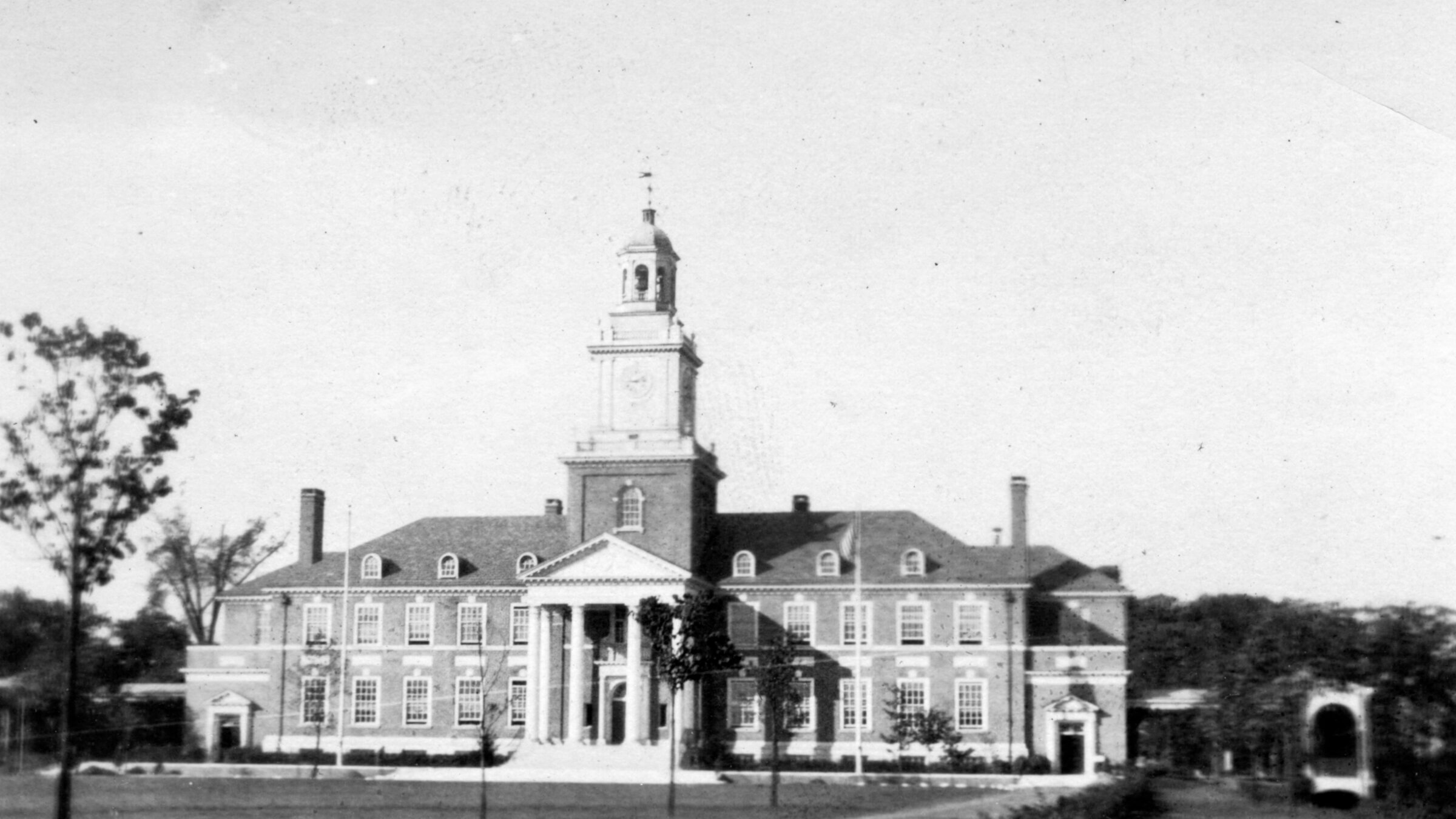 Exterior, Gilman Hall, looking west, Johns Hopkins University, Baltimore, Maryland, 1922.