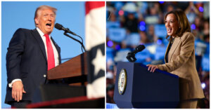 Former President Donald Trump and Vice President Kamala Harris campaigning in the final weeks of the 2024 campaign.