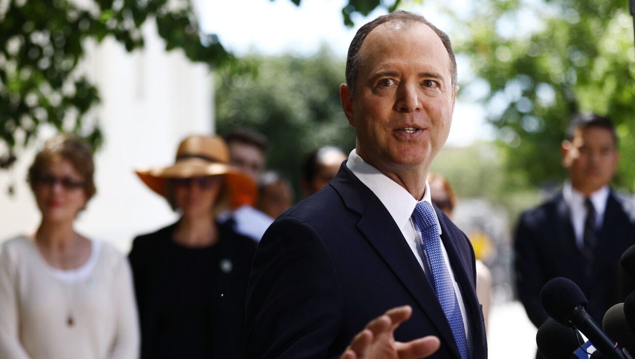 Rep. Adam Schiff, chairman of the House Intelligence Committee, speaks at a news conference in Burbank, Calif., on the release of the redacted Mueller report, April 18, 2019. (Mario Tama/Getty Images)