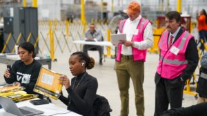 Ballots are tabulated on election night at the Fulton County Election Hub and Operation Center, Fairburn, Georgia, Nov. 5, 2024 in Fairburn, Georgia. (Megan Varner/Getty Images)