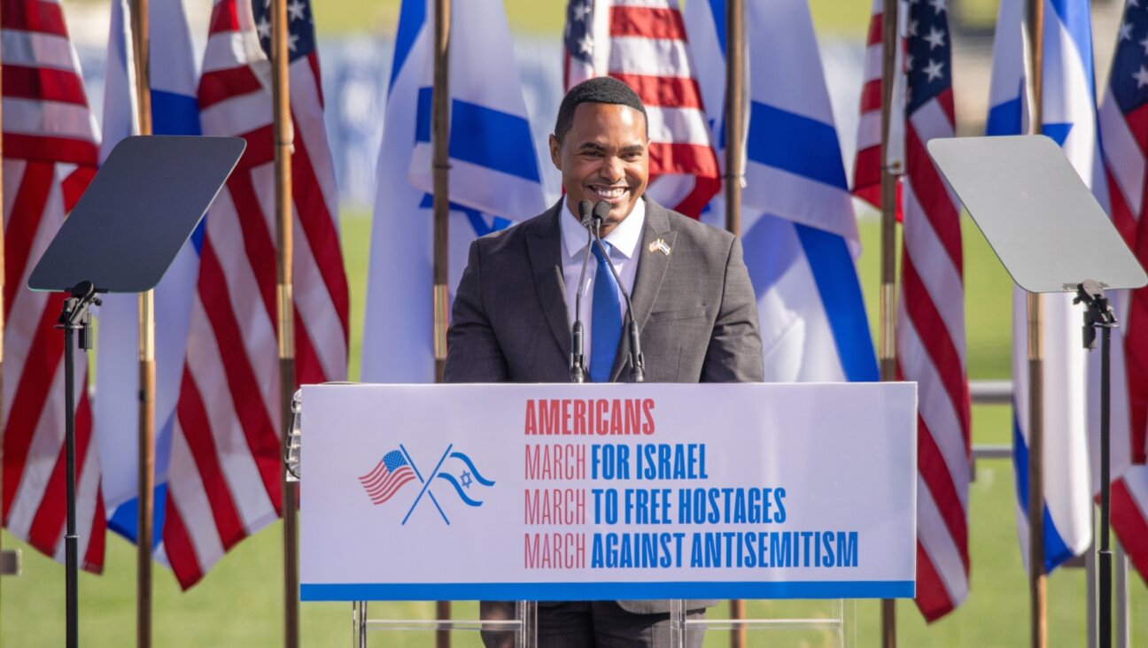 Rep. Ritchie Torres, a New York Democrat, speaks at the March For Israel at the National Mall, Nov. 14, 2023. (Noam Galai/Getty Images)