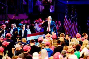 Howard Lutnick, chairman and chief executive officer of Cantor Fitzgerald LP, arrives for a campaign event with former US President Donald Trump, not pictured, at Madison Square Garden in New York, on Sunday, Oct. 27, 2024.