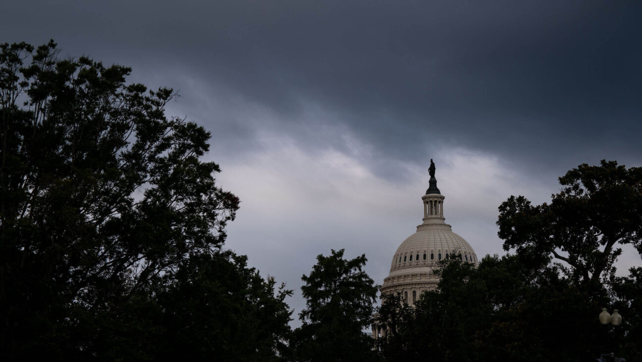 Dark clouds over the dome of the U.S. Capitol.