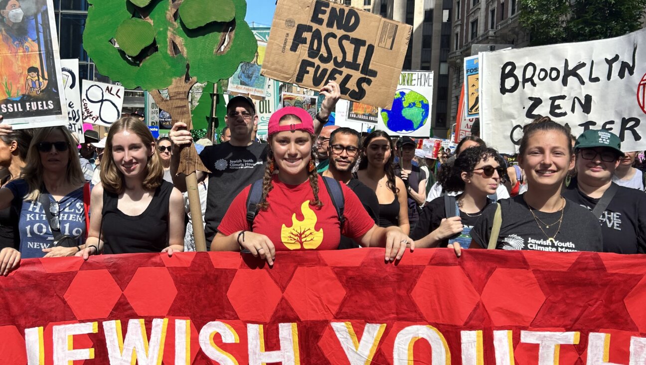 Leaders from the Jewish Youth Climate Movement join the March to End Fossil Fuels in New York City in Sept. 2023 as part of NY Climate Week