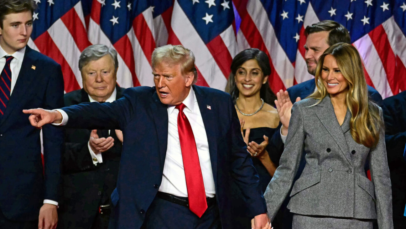 President-elect Donald Trump, with vice president-elect Sen. JD Vance and both their families, during an election night celebration in Florida.