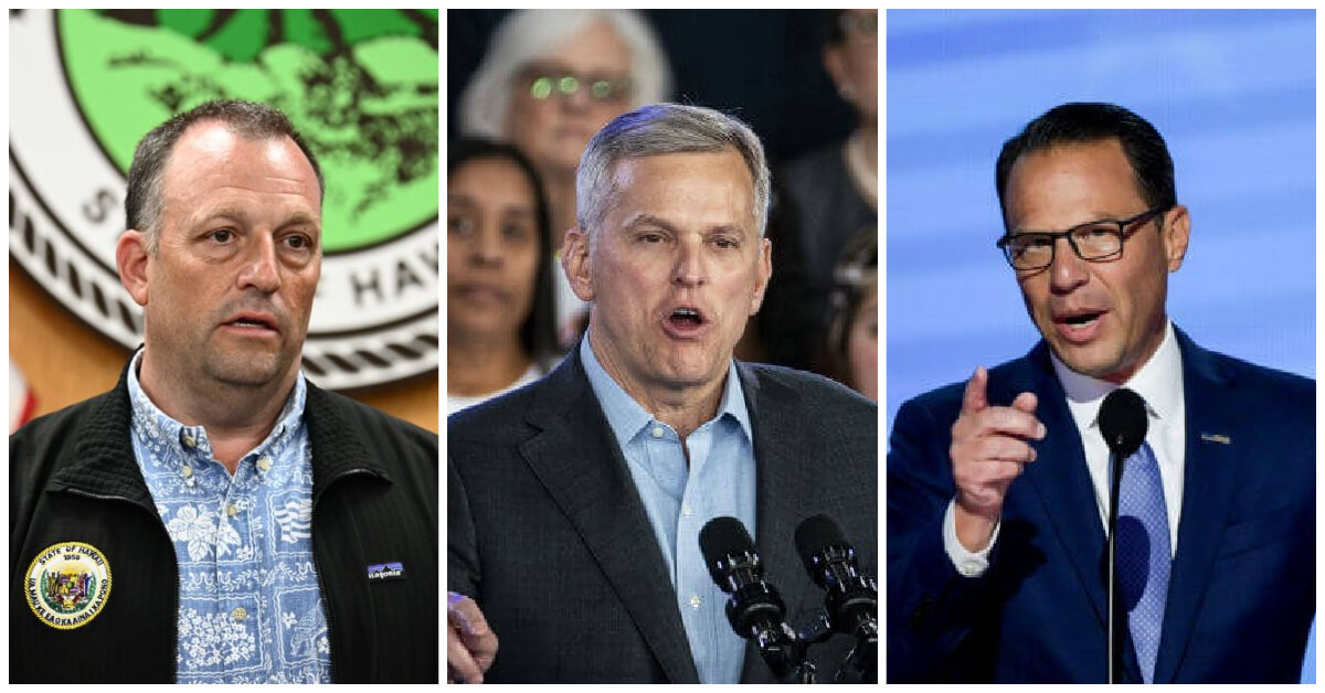 Left to right: Governor Josh Green of Hawaii, Governor-elect Josh Stein of North Carolina and Governor Josh Shapiro of Pennsylvania.