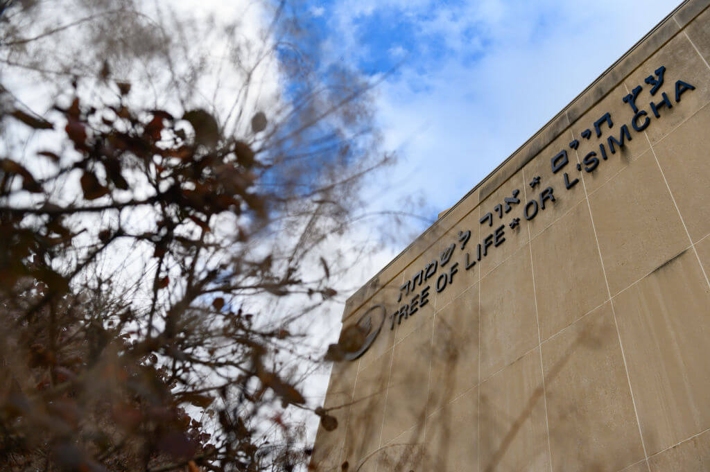 The Tree of Life Synagogue on the 1st Anniversary of the attack on Oct. 27, 2019. 