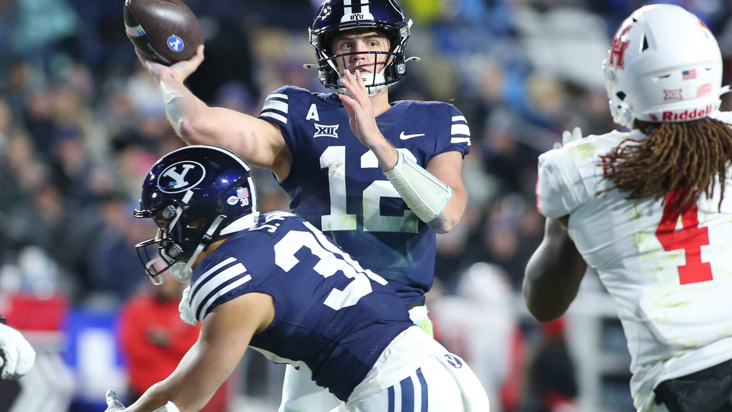 Jake Retzlaff has led Brigham Young to a 10-2 record in his first year as a starter. 