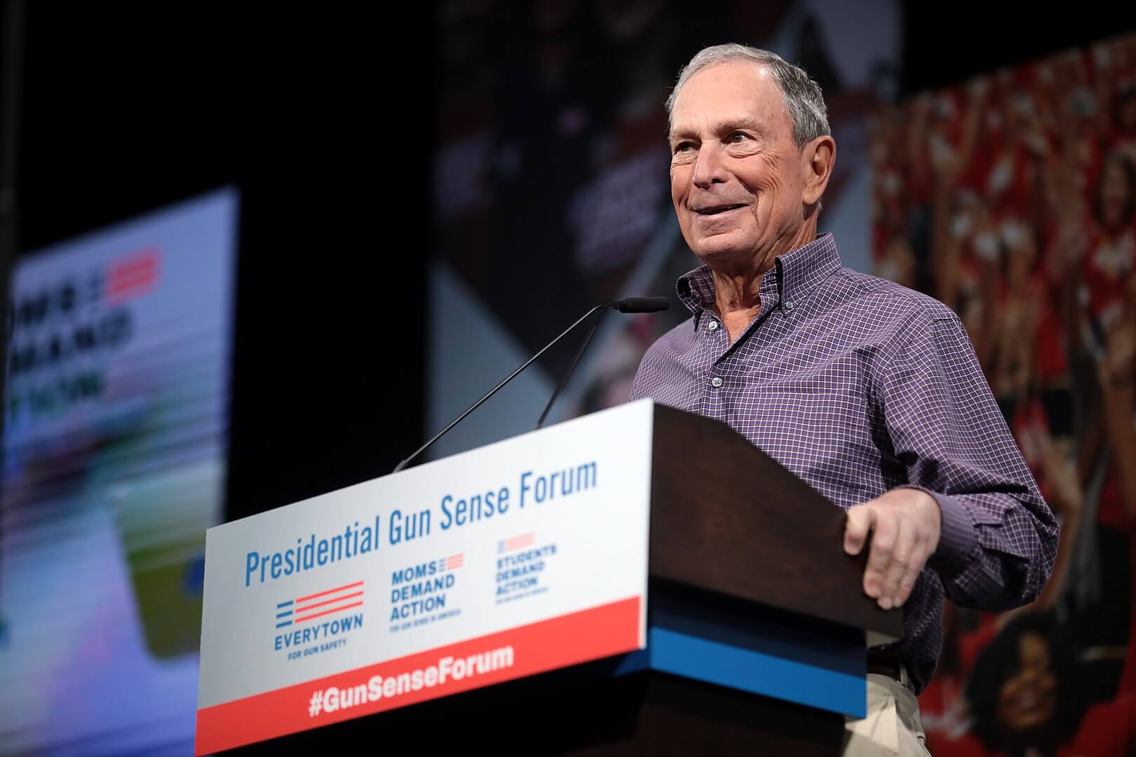 Michael Bloomberg speaking at an Everytown for Gun Safety event in August 2019.