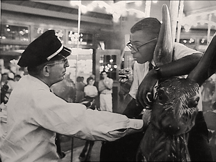 A protester participates in a sit-in at the segregated Glen Echo Amusement Park.