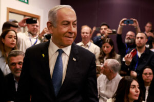 Israeli Prime Minister Benjamin Netanyahu at district court in Tel Aviv for his hearing on corruption charges on Dec. 10, 2024. 