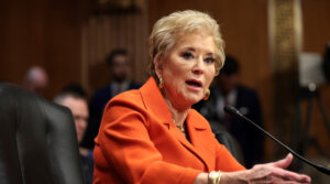 President Donald Trump’s nominee to be Secretary of Education, testifies during her Senate Health, Education, Labor and Pensions Committee confirmation hearing in the Dirksen Senate Office Building on February 13, 2025 in Washington, DC. McMahon, the former head of World Wrestling Entertainment, is under fire as Trump has announced he plans to eliminate the Department of Education and pass its function to the states. (Win McNamee/Getty Images)